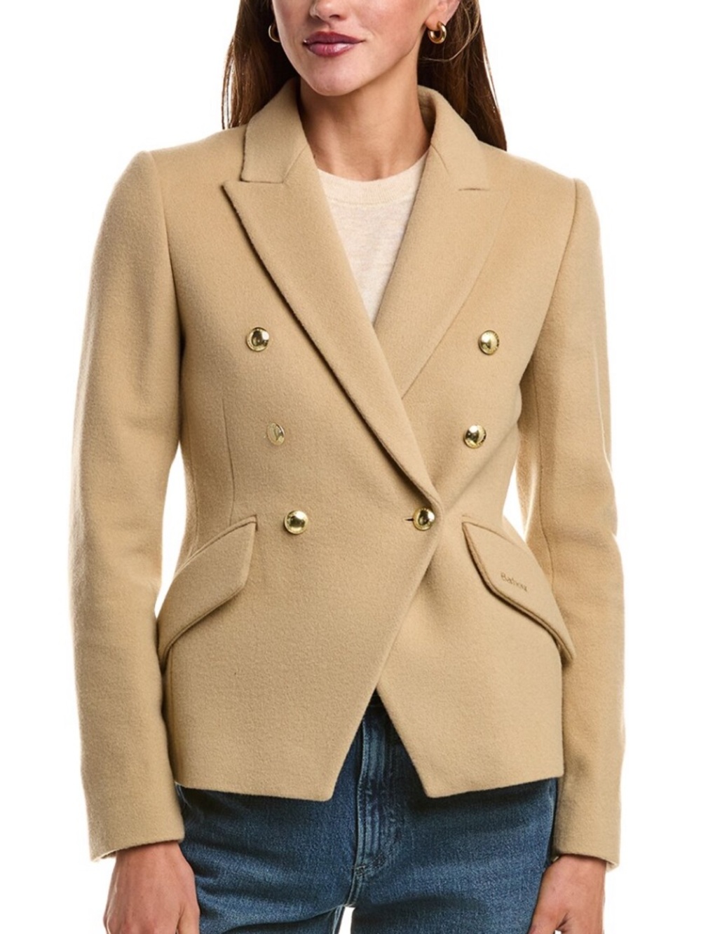 Barbour Camel Darly Wool-Blend Blazer